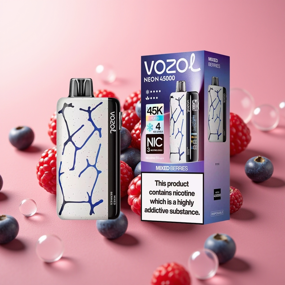 Vozol Neon 45K 45000 Puffs עם פירות יער מעורבים online wholesalers Israel