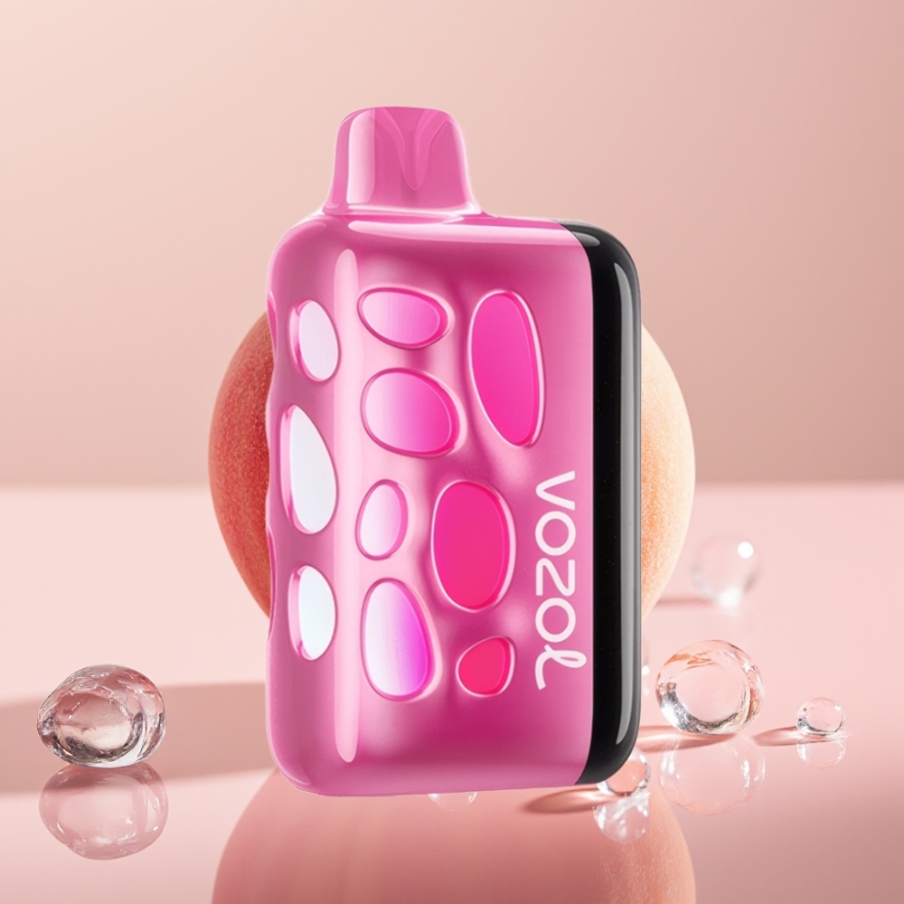VOZOL RAVE 40000 Disposable Vape אפרסק קרח עם סוללה 1000mAh ותאורה קצבית