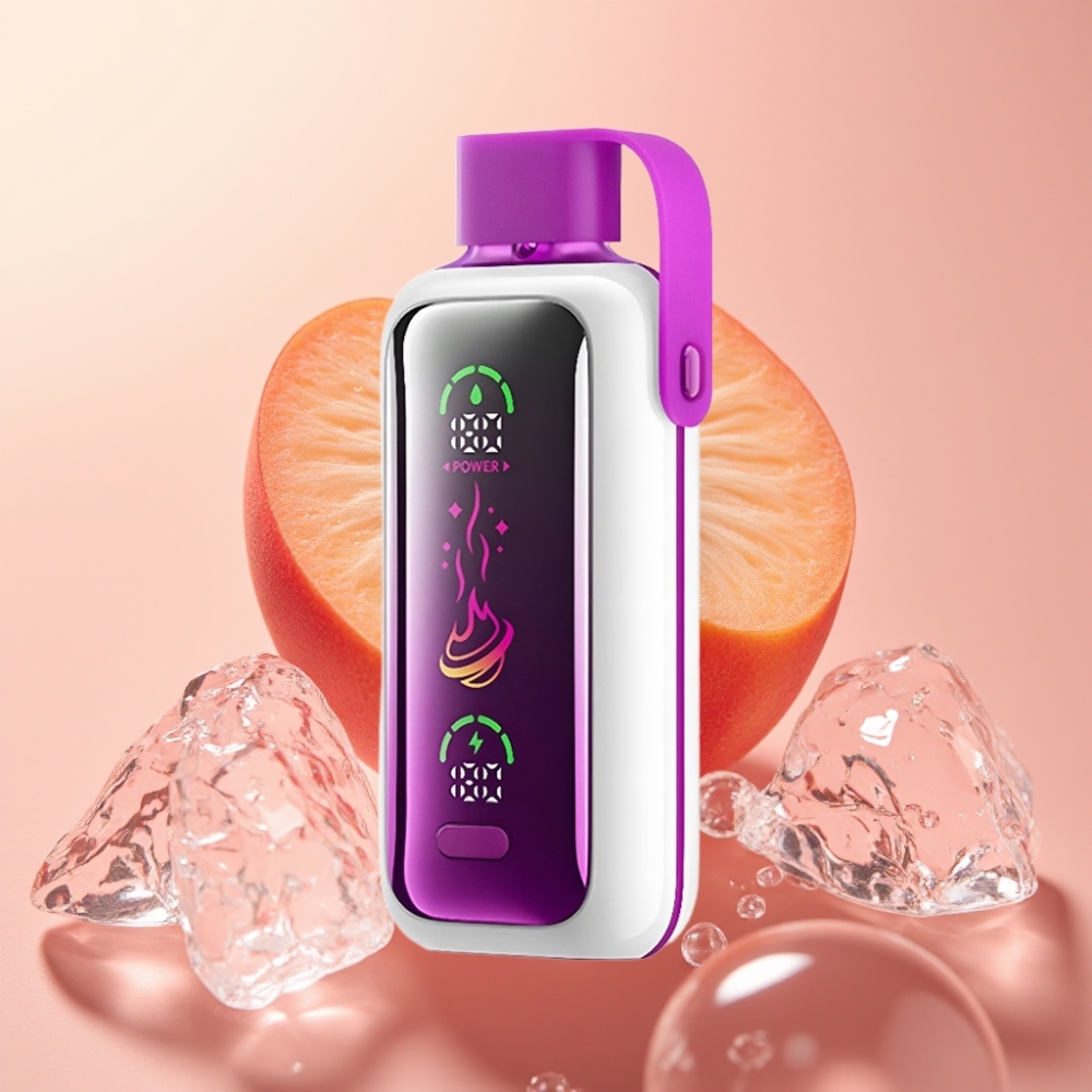 VOZOL Star 20000 Puffs HD Mirror Screen Dual Mesh טעם אפרסק קר