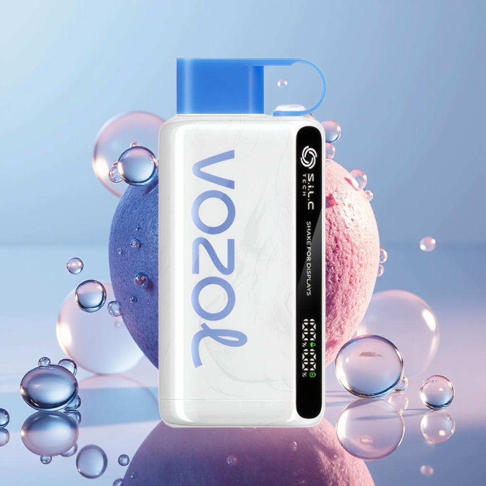VOZOL STAR 9000/12000 Disposable Vape טכנולוגיית S.i.L.C טעין מהיר 30% יותר טעם פטל כחול קרח