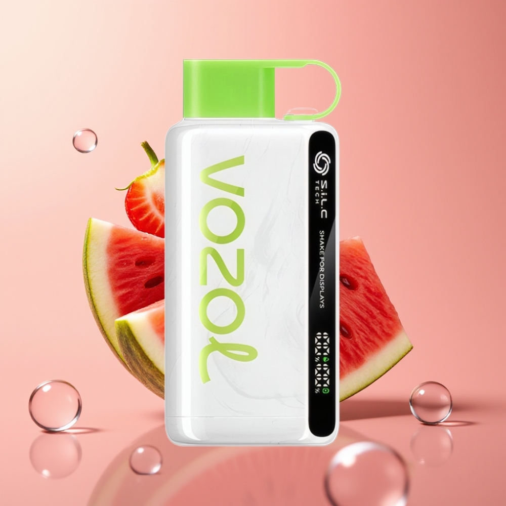 VOZOL STAR 9000/12000 Disposable Vape תות אבטיח עם S.i.L.C TECH וטעינה מהירה 30%